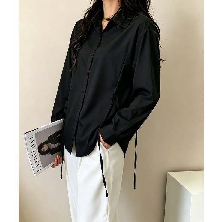リボンシェイプシャツブラウス レディース | Miniministore | 詳細画像7 