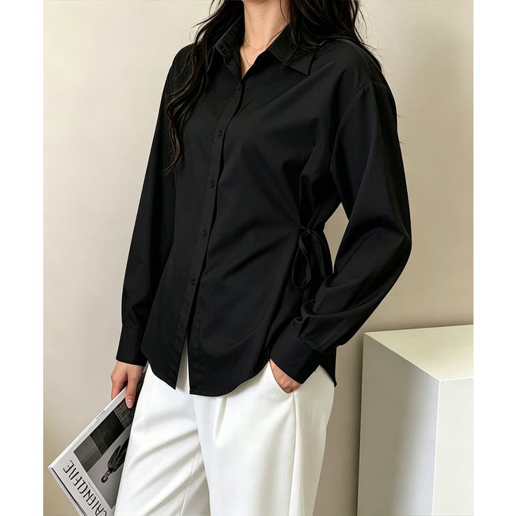 リボンシェイプシャツブラウス レディース | Miniministore | 詳細画像8 