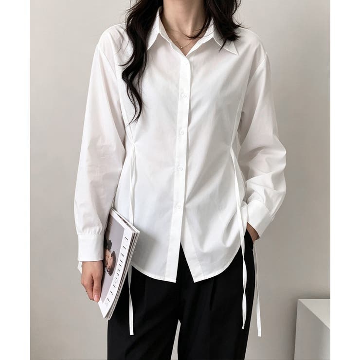 リボンシェイプシャツブラウス レディース | Miniministore | 詳細画像9 