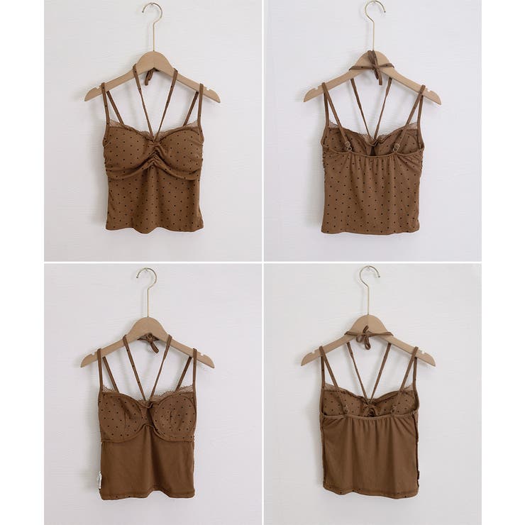 カップ付きキャミソール ドット柄 夏服  | Miniministore | 詳細画像16 