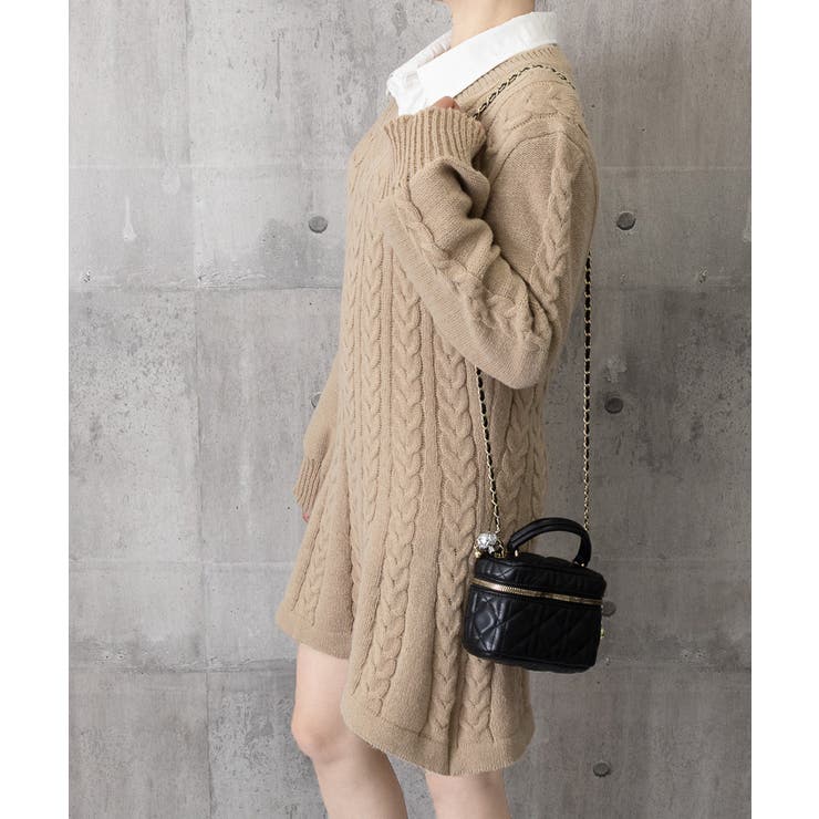 ニットワンピース ケーブル編みミニワンピ | Miniministore | 詳細画像7 