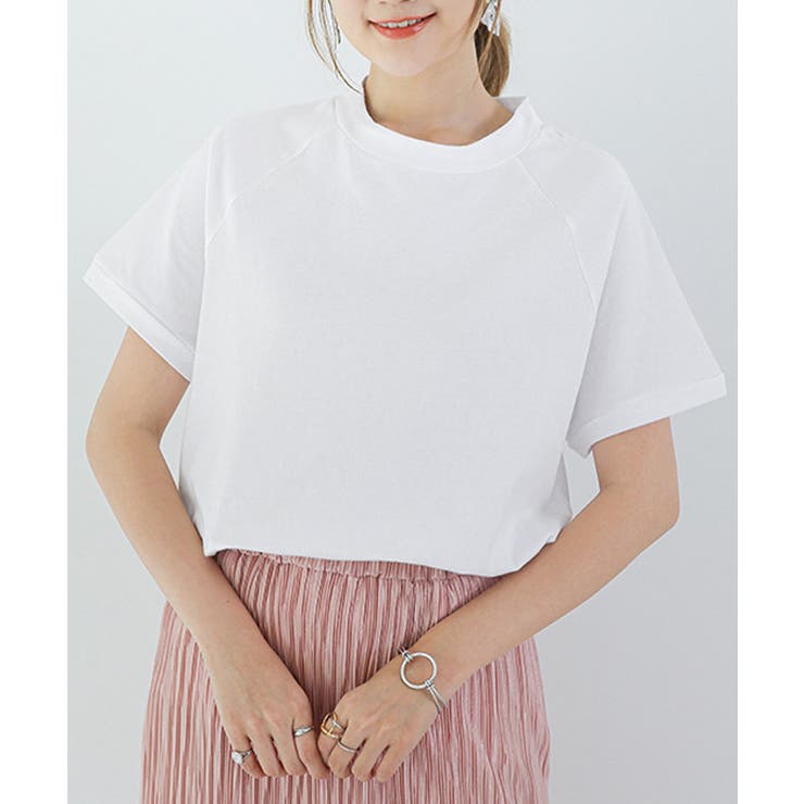 ホワイト | ボーダーTシャツ 半袖チュニックTシャツ | Miniministore