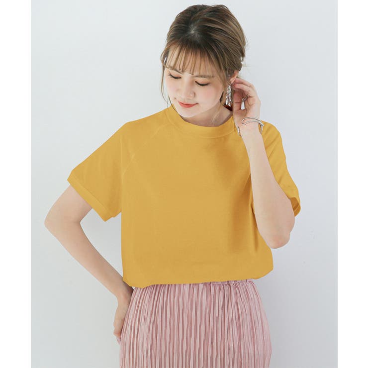イエロー | ボーダーTシャツ 半袖チュニックTシャツ | Miniministore