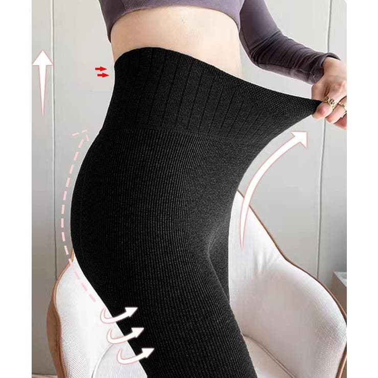 タイツ*ブラック | 裏起毛レギンス ハイウエスト厚手タイツ冬 | SUNSHINE CLOSET