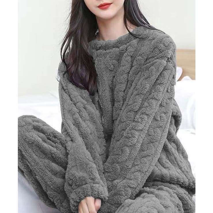 ダークグレー | フリースパジャマ レディース 上下セット | Miniministore