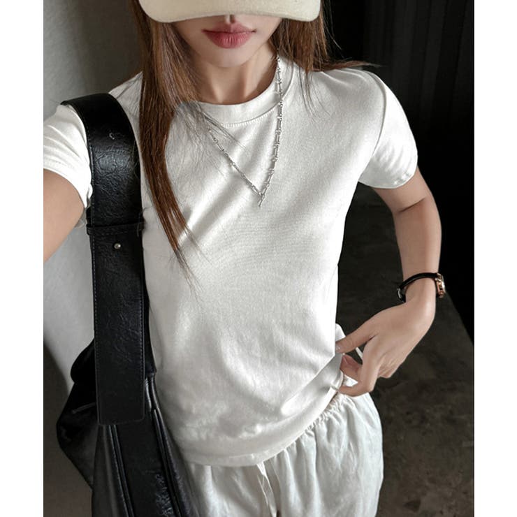 ホワイト | Tシャツ レディース フィットカットソー | Miniministore