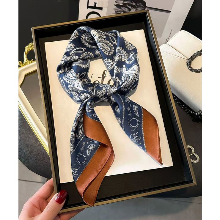 A06 | スクエアスカーフ シルク調スカーフ 上品 | SUNSHINE CLOSET