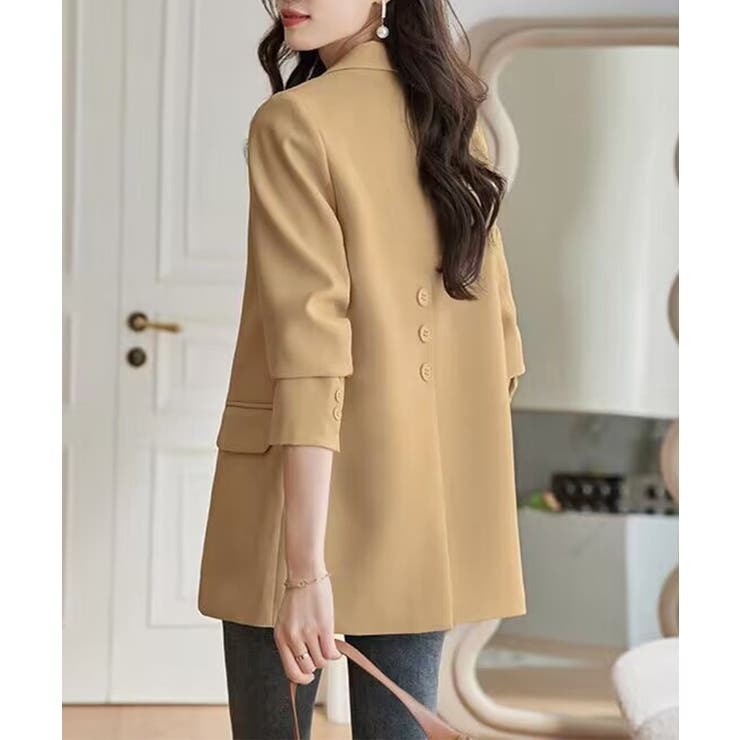 ベージュ | バックスリットテーラードジャケット韓国風 | Miniministore