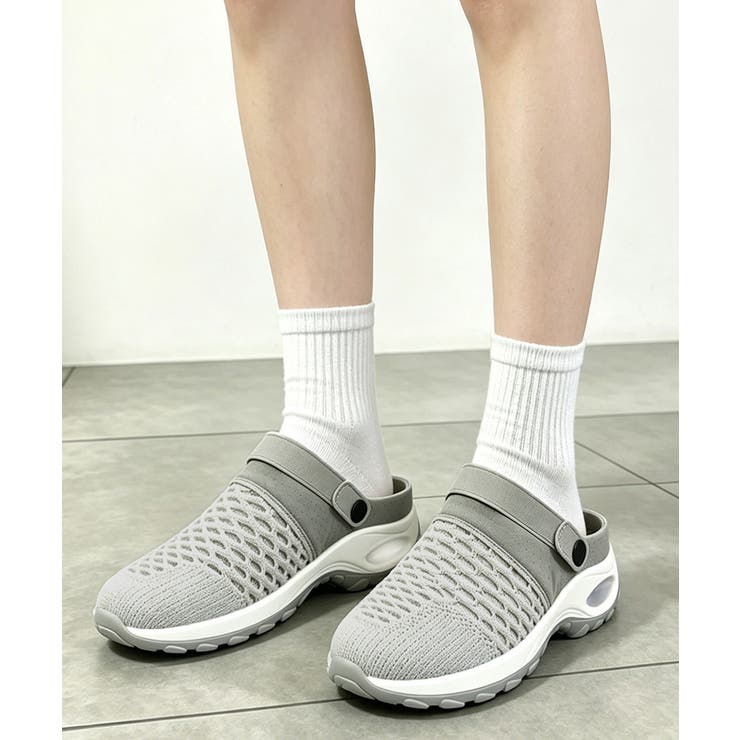 グレー | 厚底メッシュスニーカーサンダルレディース | Miniministore