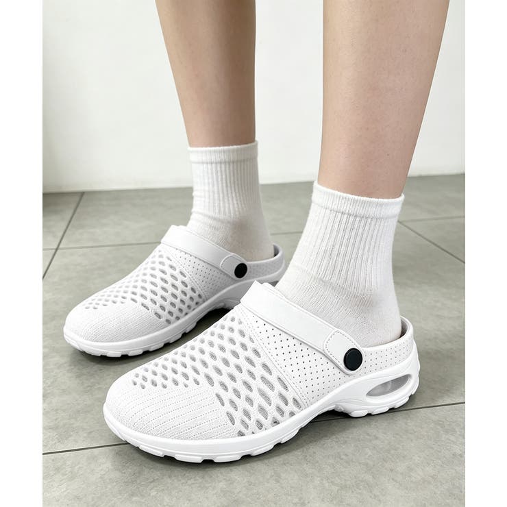 ホワイト | 厚底メッシュスニーカーサンダルレディース | Miniministore