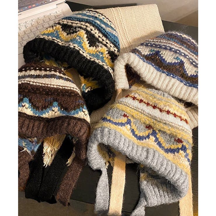 ニットバケットハット フェアアイル柄帽子 | Miniministore | 詳細画像13 