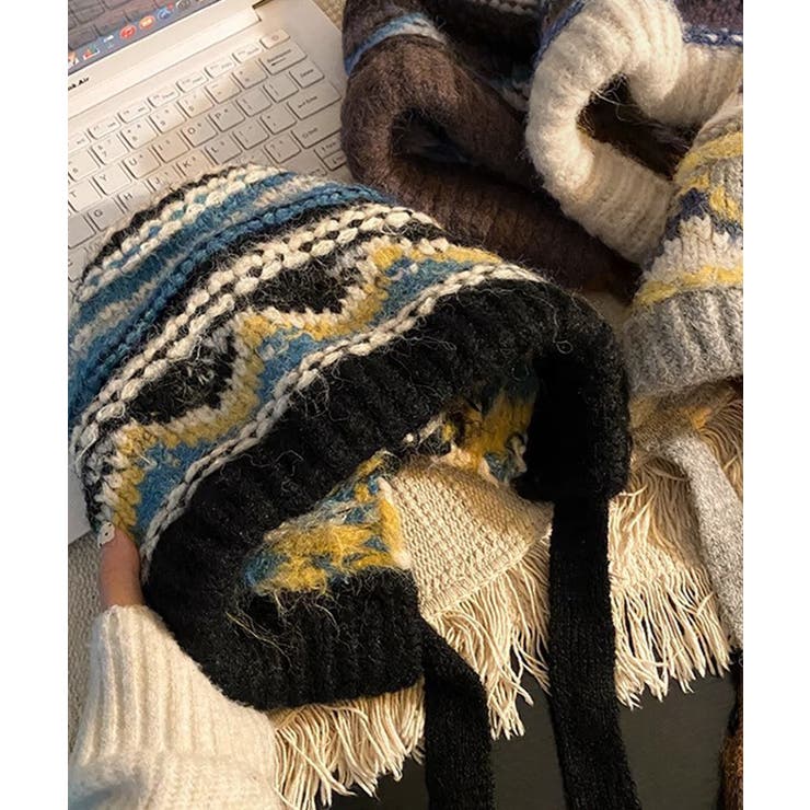 ニットバケットハット フェアアイル柄帽子 | Miniministore | 詳細画像16 