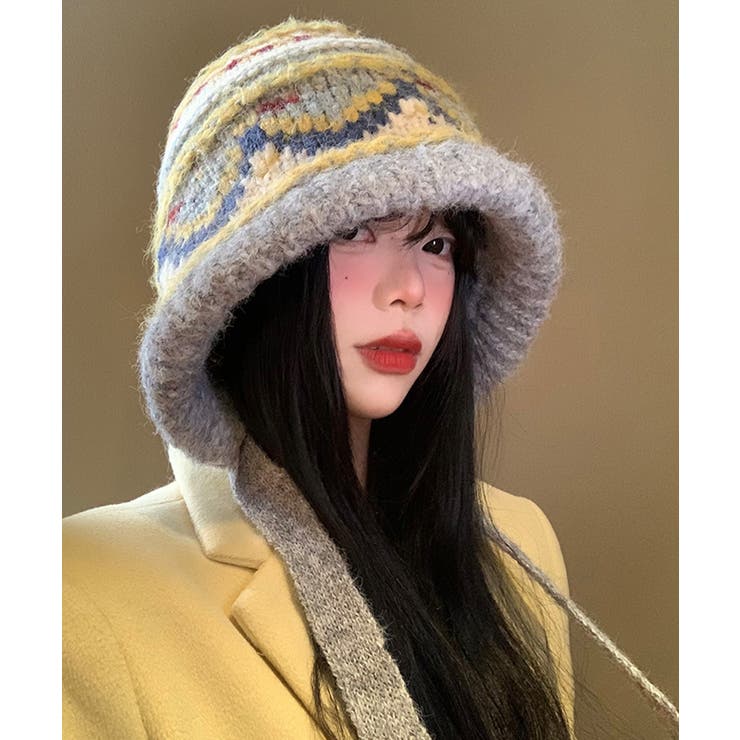 ニットバケットハット フェアアイル柄帽子 | Miniministore | 詳細画像4 