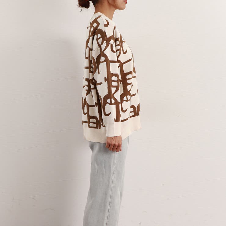 ジャガード柄ニットトップス 長袖韓国秋冬 | Miniministore | 詳細画像16 