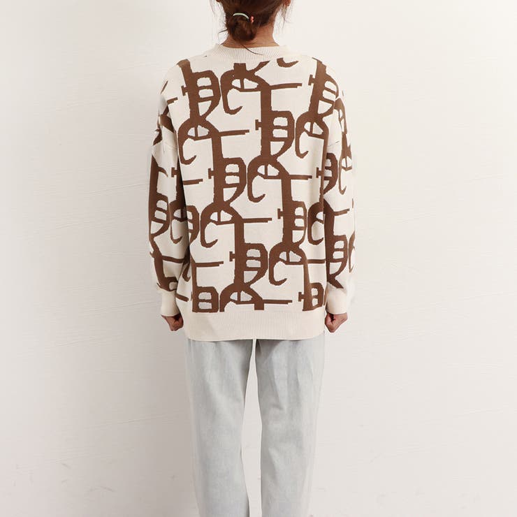 ジャガード柄ニットトップス 長袖韓国秋冬 | Miniministore | 詳細画像17 