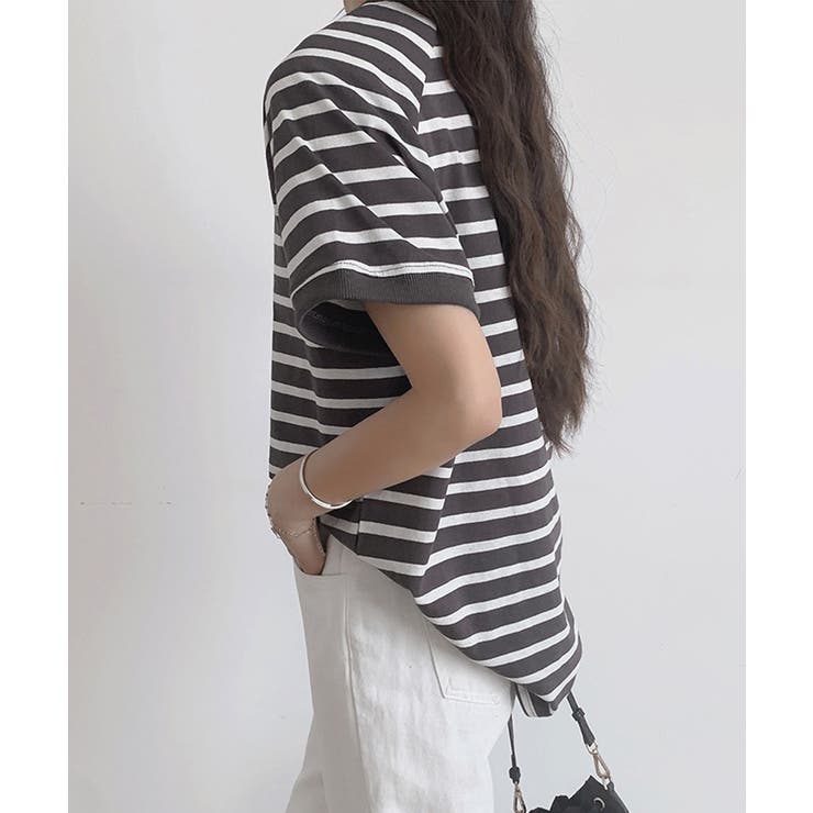 ボーダーTシャツ 半袖チュニックTシャツ | Miniministore | 詳細画像4 