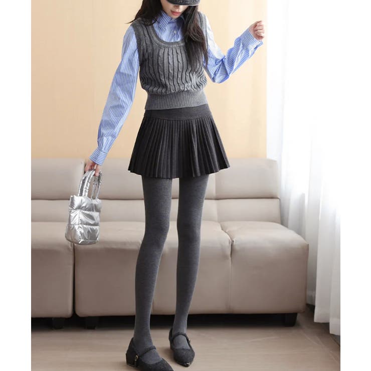 裏起毛レギンス ハイウエスト厚手タイツ冬 | Miniministore | 詳細画像6 