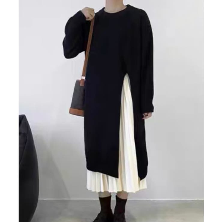 ニットワンピース 秋冬 ディープスリット | Miniministore | 詳細画像3 