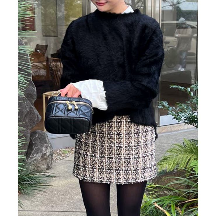 シャギーニットトップス クルーネック長袖 | Miniministore | 詳細画像20 