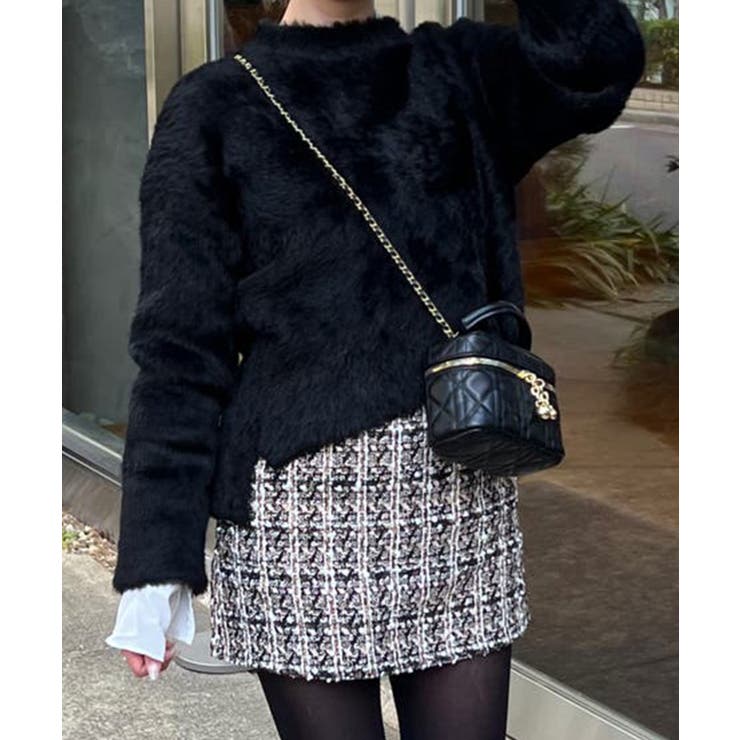 シャギーニットトップス クルーネック長袖 | Miniministore | 詳細画像21 