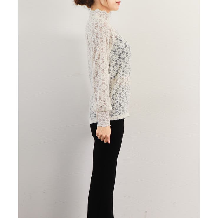 微起毛 ハイネックレースブラウス 春秋冬 | Miniministore | 詳細画像14 