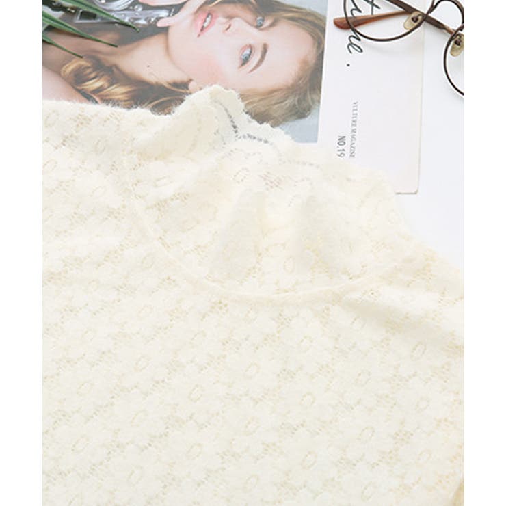 微起毛 ハイネックレースブラウス 春秋冬 | Miniministore | 詳細画像21 