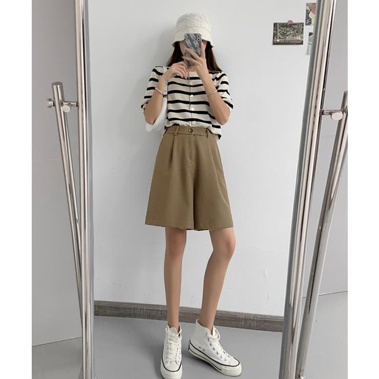 フロントタックショートパンツ miniqu グレー | Cygne
