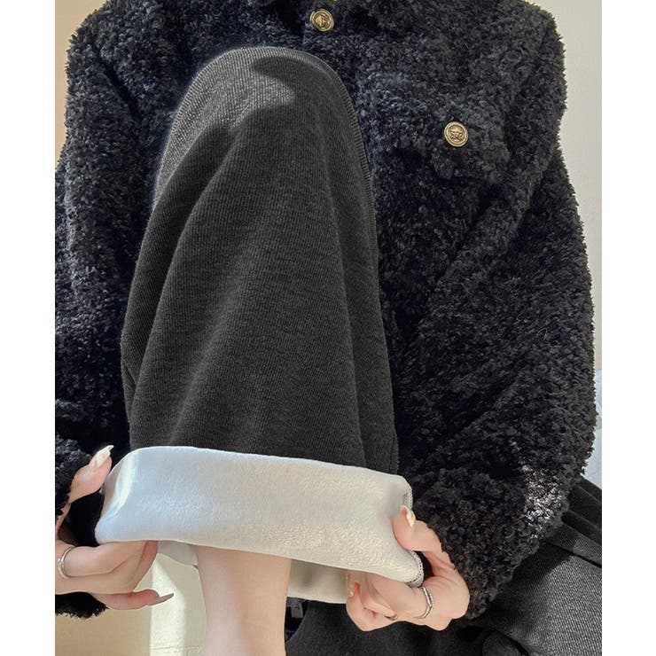 裏起毛ワイドパンツ 裏ボアイージーパンツ | Miniministore | 詳細画像12 