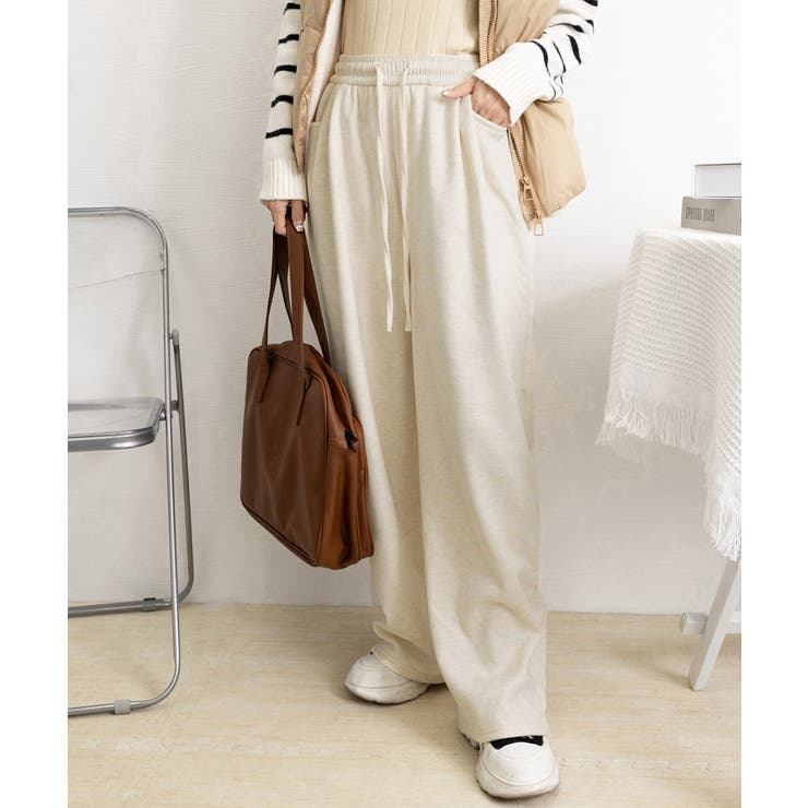 裏起毛ワイドパンツ 裏ボアイージーパンツ | Miniministore | 詳細画像17 