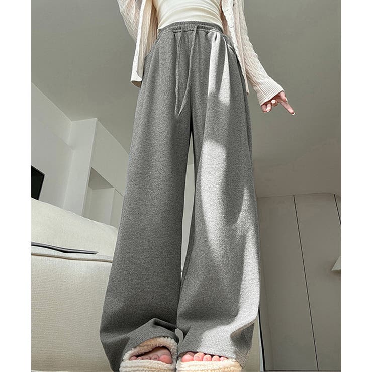 裏起毛ワイドパンツ 裏ボアイージーパンツ | Miniministore | 詳細画像8 