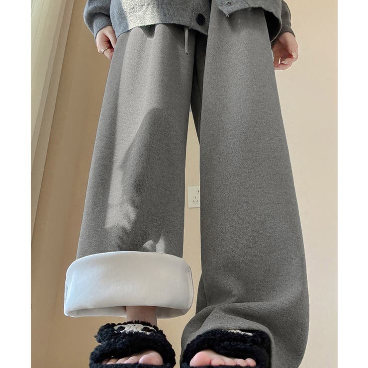 裏起毛ワイドパンツ 裏ボアイージーパンツ | Miniministore | 詳細画像9 