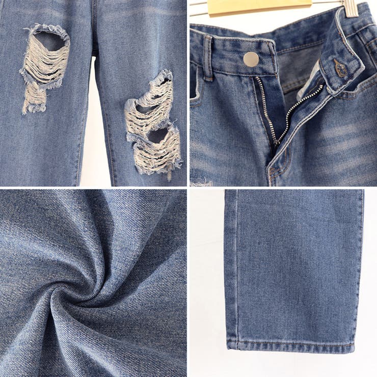 ダメージデニムパンツ クラッシュジーンズ[品番:II000010591 ダメージデニムパンツ クラッシュジーンズ[品番:II000010591