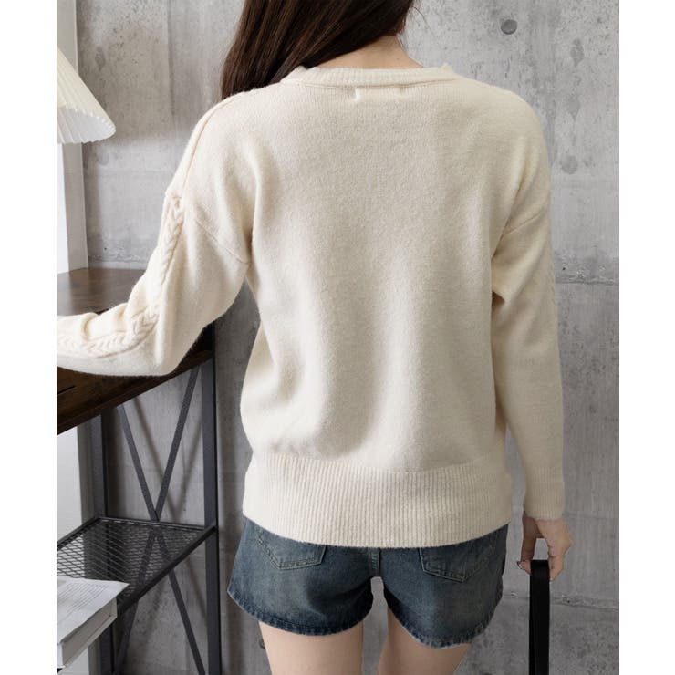 リボンワンポイントニットカーディガン秋冬 | Miniministore | 詳細画像30 