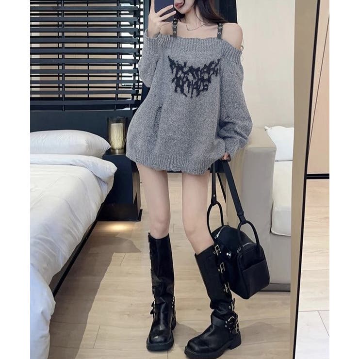 オフショルニットミニワンピース ダメージ | Miniministore | 詳細画像5 