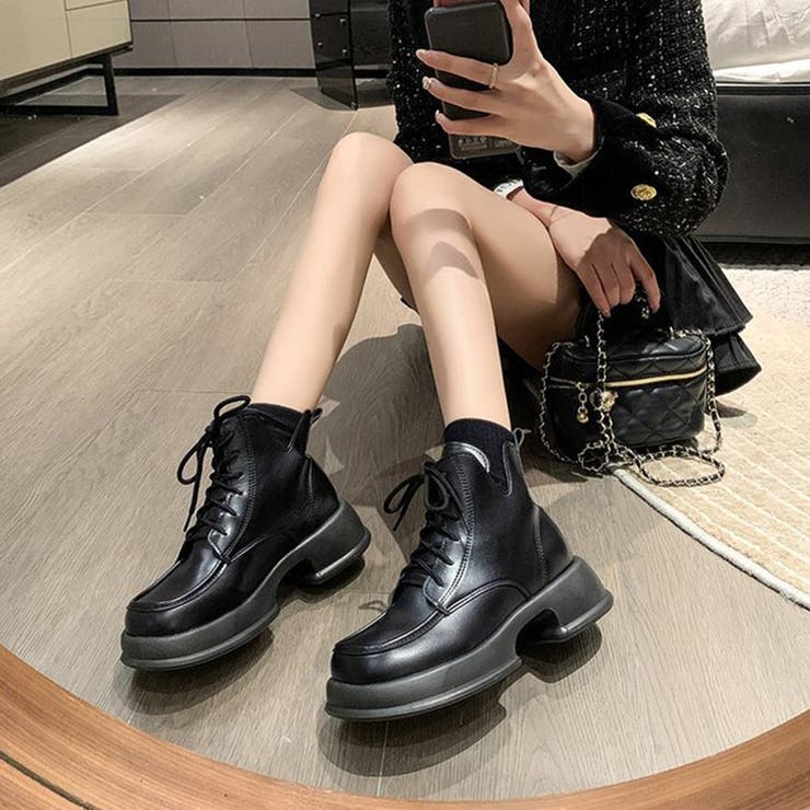 ショートブーツ 厚底 ワークブーツ 美脚 | Miniministore | 詳細画像6 