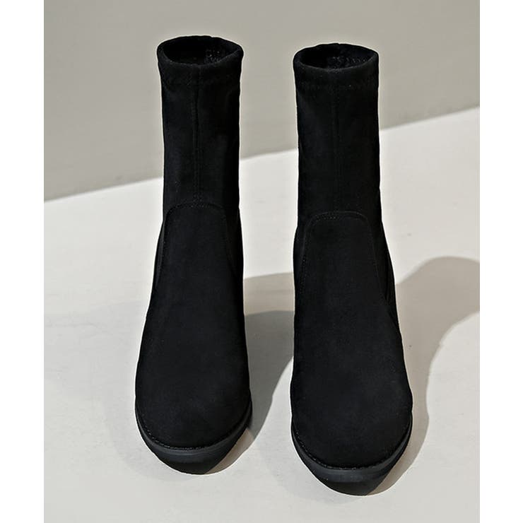 スエード調ショートブーツ 太ヒールブーツ | Miniministore | 詳細画像10 