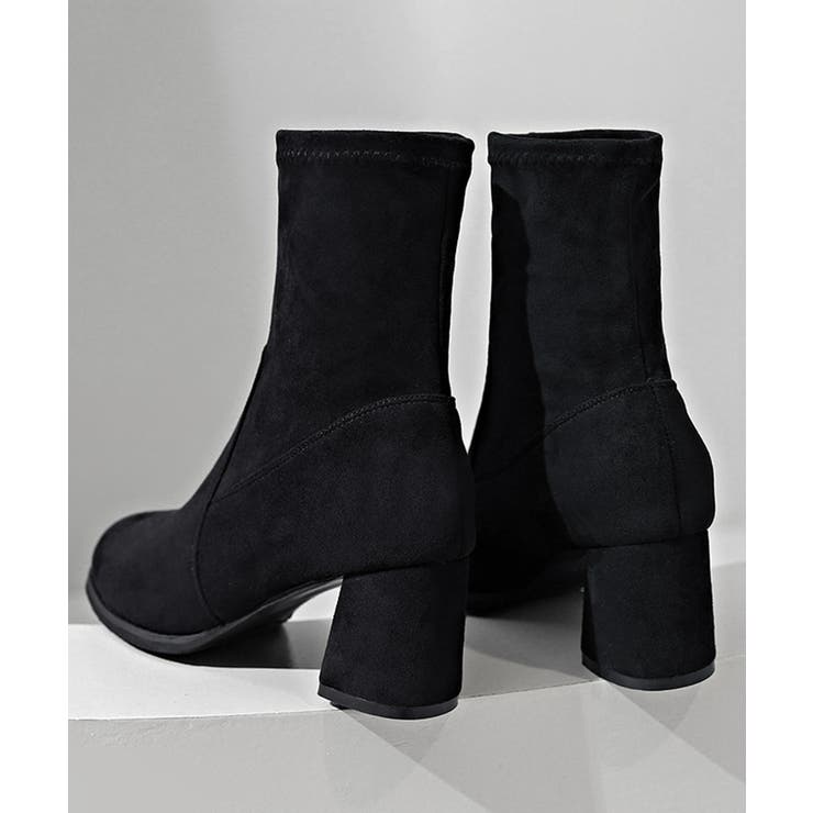 スエード調ショートブーツ 太ヒールブーツ | Miniministore | 詳細画像13 