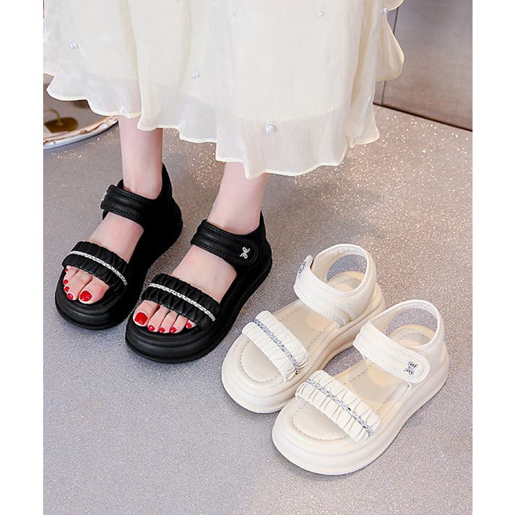 厚底サンダル レディースギャザーサンダル | Miniministore | 詳細画像14 