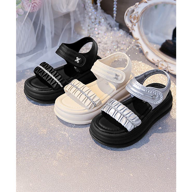 厚底サンダル レディースギャザーサンダル | Miniministore | 詳細画像15 