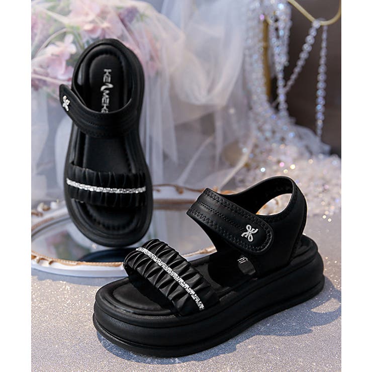 厚底サンダル レディースギャザーサンダル | Miniministore | 詳細画像16 