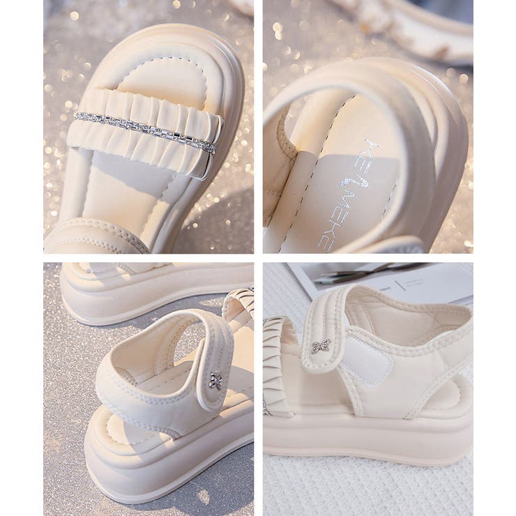 厚底サンダル レディースギャザーサンダル | Miniministore | 詳細画像21 