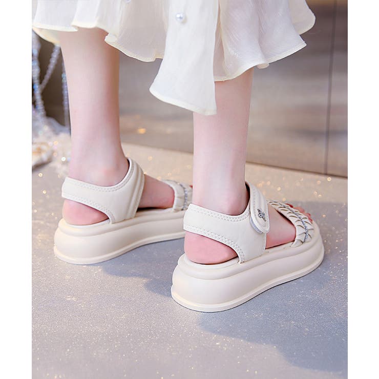 厚底サンダル レディースギャザーサンダル | Miniministore | 詳細画像4 