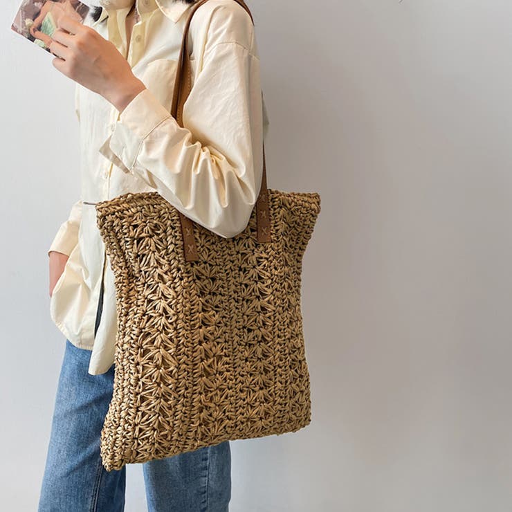 ストローバッグ 大容量 麦わらバック | Miniministore | 詳細画像5 