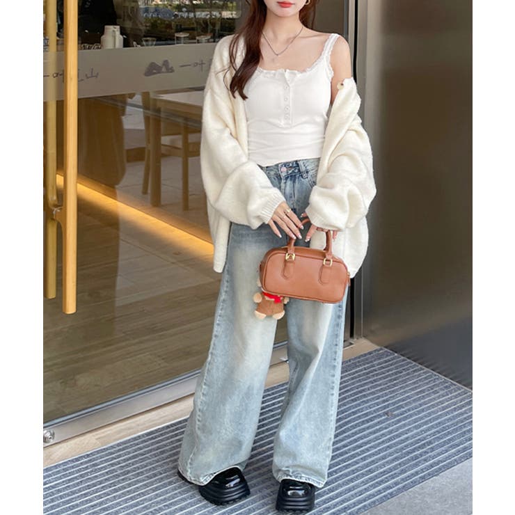 レース切替キャミソールカップ付きインナー | Miniministore | 詳細画像14 