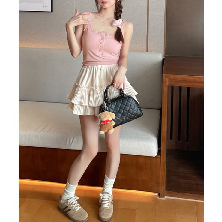 レース切替キャミソールカップ付きインナー | Miniministore | 詳細画像20 