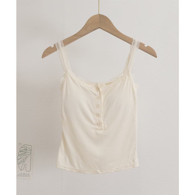 レース切替キャミソールカップ付きインナー | Miniministore | 詳細画像23 