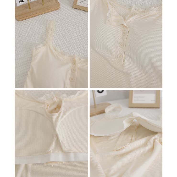 レース切替キャミソールカップ付きインナー | Miniministore | 詳細画像27 