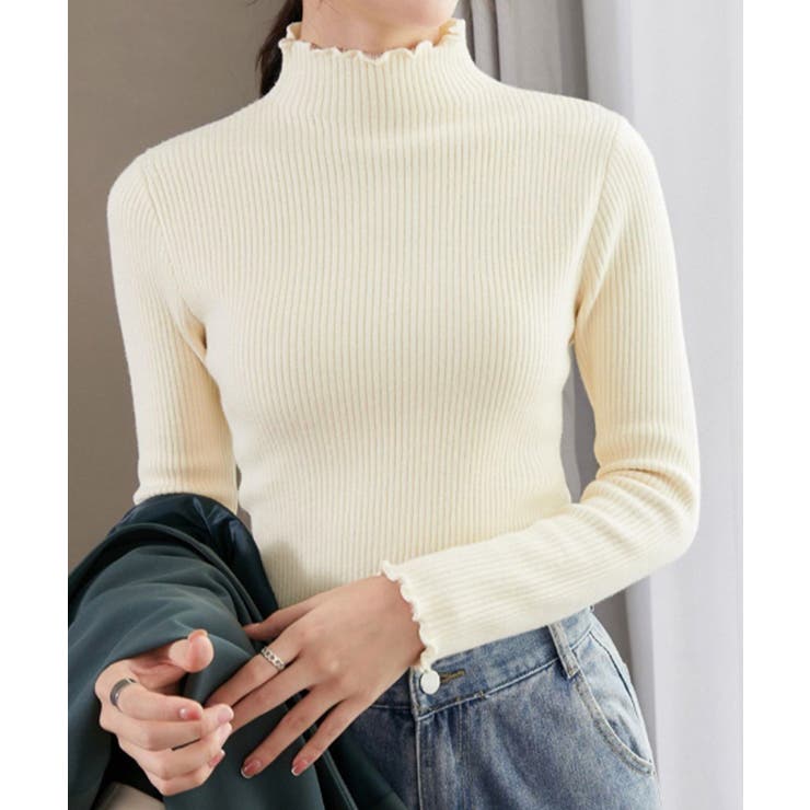 裏起毛ニットトップス レディース 暖かい | Miniministore | 詳細画像8 