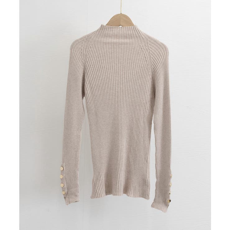 ボトルネック ニットトップス 袖口ボタン | Miniministore | 詳細画像29 