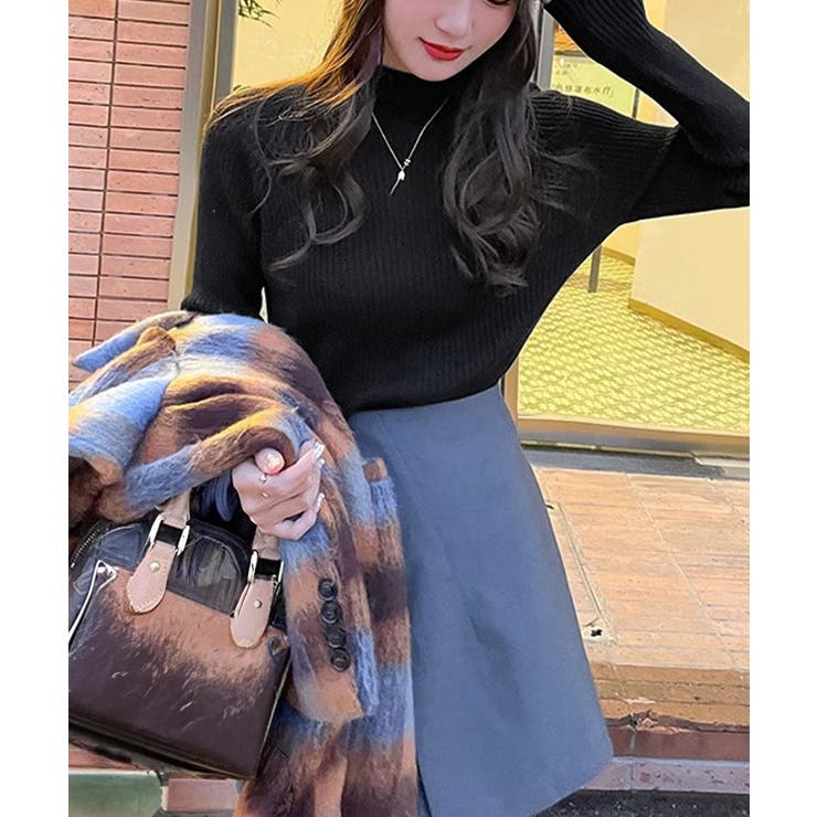 ボトルネック ニットトップス 袖口ボタン | Miniministore | 詳細画像4 